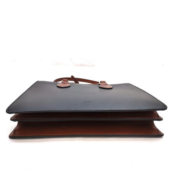 Gucci Hand Bag Black Leather 756-062525 - Picture 5 of 14